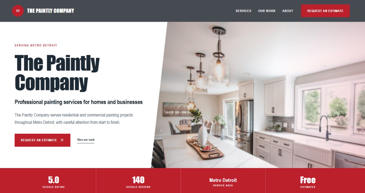 The Paintly Company website by Detroit Digital